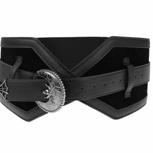 Killstar Black Belt with Silver Moon Buckle